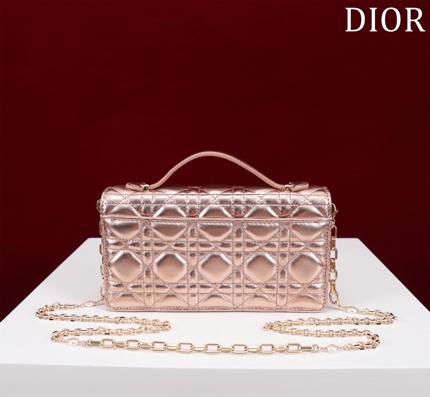 My Dior Mini Bag Gold Cannage Lambskin